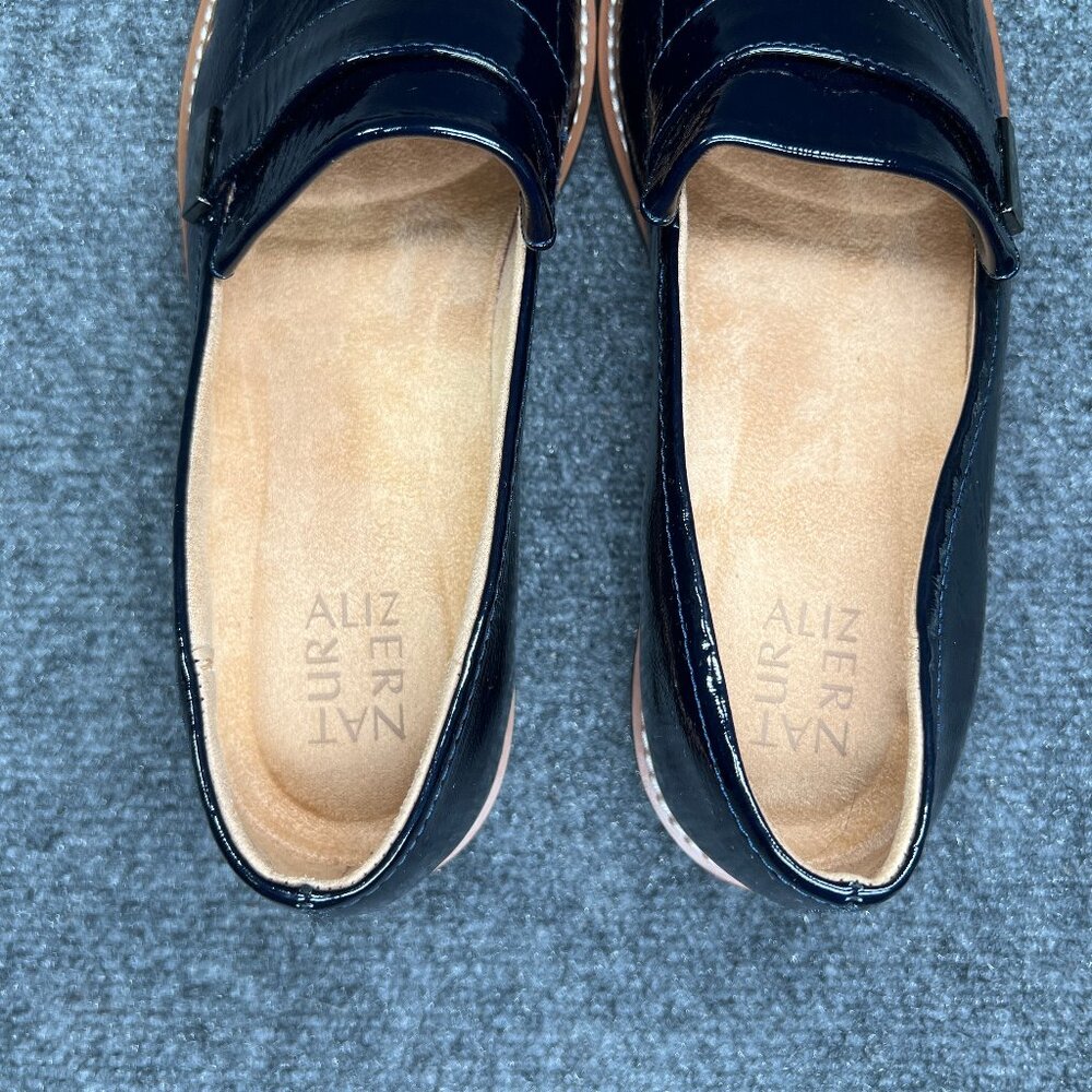 Naturalizer Adaline Loafers Womens Size 10 Dark Blue Patent Leather Slip On Shoe - Picture 9 of 12